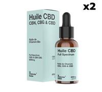 Huile Cbn, Cbg & Cbd Bio, Full Spectrum 3000mg Ou 6000mg (30ml) 6000mg / 20% / 2 Flacons