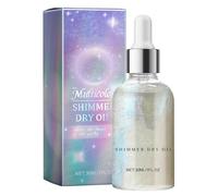 Huile chatoyante sèche, huile chatoyante pour le corps, Huile sèche de maquillage à paillettes pour le corps brillant, Surligneur liquide à texture légère pour les jambes, les épaules, le visage et le