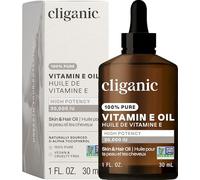 Huile Cliganic 100% pure à la vitamine E pour la peau, les cheveux et le visage - 30 000 UI, vérifiée sans OGM | D-alpha tocophérol naturel