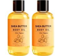 Huile corporelle au beurre de karité, huile corporelle hydratante et raffermissante, peau lisse et éclatante, nourrit les peaux abîmées, atténue les rugosités et la sécheresse, pour peaux sensibles