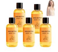 Huile corporelle au beurre de karité,soin hydratant à l'huile de karité bio peaux sensibles,huiles essentielles hydratantes et apaisantes,sèches hydratantes multi-usages entièrement (5 PCS)