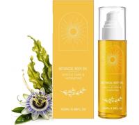 Huile corporelle botanique - Algue wakamé, huile de noix du Brésil et huile de graines de passiflore - Huile de massage raffermissante légère - Huile bio hydratante légère