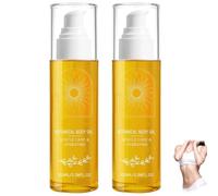 Huile Corporelle Botanique,Huile De Massage Légère,Non Grasse,Texture Douce Et Soyeuse,Hydratante Pour Une Utilisation Tout Au Long De La Journée Et Après La Douche (2pcs)