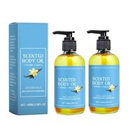 Huile Corporelle Caramel Vanille, Huile Corporelle Parfumée, Profondément Nourrissante, Rend la Peau Radieuse, Huile Corporelle Hydratante Parfumée Vanille pour Tous Types de Peaux (2pcs)