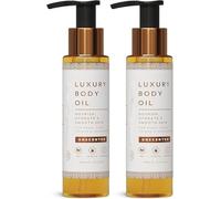Huile corporelle de luxe sans parfum, 100 ml - 100% naturelle, végane et non testée sur les animaux. Nourrit et adoucit la peau en profondeur, procure une sensation de fraîcheur et n'est pas grasse.