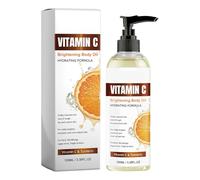 Huile corporelle éclaircissante à la vitamine C, formule hydratante avec vitamine E et curcuma pour peaux sèches et inégales, pour femmes et hommes, 100 ml (2)