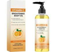 Huile corporelle éclaircissante à la vitamine C - Huile corporelle raffermissante à la vitamine C pour peaux sèches - Nourrit et hydrate intensément la peau - Éclaircit la peau - Anti-rides, réduit