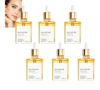 Huile corporelle en soie hydratante & éclaircissante, élixir visage avec antioxydants & vitamine E, lisse ridules, améliore texture & tonus de la peau, formule légère à absorption rapide (6pcs)