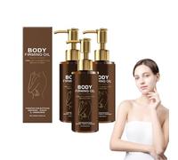 Huile corporelle Glow Remedy à la vitamine E - Soin hydratant et nourrissant pour peaux sèches, pour femmes, mélange non gras à absorption rapide pour les bras, les cuisses et le ventre (3 bouteilles)