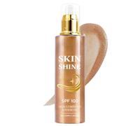 Huile Corporelle Illuminante | 100 ml Spray de Brillance avec Protection Solaire pour Corps | Brume Hydratante Visage Corps Peau Sèche Sensible Unisexe Quotidien Douche Plage Piscine Voyage