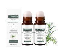 Huile Corporelle Liftante au Collagène en Rouleau-Anti-Rides, Raffermissant Intense, Hydratation & Nutrition, Atténue les Ridules, Illumine le Teint-Soin Anti-Âge pour Peaux Relâchées-50ml (2PC)