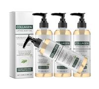 Huile corporelle liftante au collagène, huile de massage hydratante et raffermissante pour tonifier la peau, réparer les peaux crêpées, absorption rapide 100 ml avec vitamine C (4)