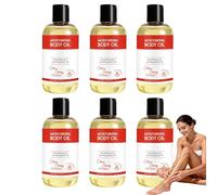 Huile corporelle lissante aux agrumes pour peaux sèches, huile corporelle hydratante pour peaux sèches, absorption rapide avec un parfum longue durée, sérum d'hydratation en profondeur (6PCS)