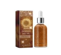 Huile corporelle nourrissante scintillante : Éclatante et onctueuse, idéale pour les fêtes, comme un soin personnel.