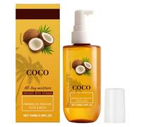 Huile corporelle raffermissante à la noix de coco, huile hydratante à la vitamine E pour le corps et la douche, adoucit et illumine, améliore l'élasticité de la peau, légère, absorption rapide (1pcs)