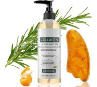 Huile Corporelle Raffermissante Au Collagène - 100 Ml Huile Corporelle Raffermissante Au Romarin, Pour Les Cicatrices, Les Rides Et Vergetures, Convient AuCou, AuDécolleté, Aux Bras, Aux Jambes