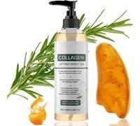 Huile Corporelle Raffermissante Au Collagène - 100ml Huile Corporelle Raffermissante Au Romarin, Pour Les Cicatrices, Les Rides Et Vergetures, Convient AuCou, AuDécolleté, Aux Bras, Aux Jambes