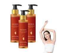 Huile corporelle raffermissante de luxe, huile corporelle éclat, essence éclat pour une peau raffermie et radieuse, sérum corporel raffermissant et hydratant, sérum sec léger, 100 ml (3 bouteilles)