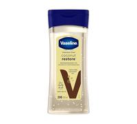 Huile corporelle Vaseline Intensive Care Coconut Restore pour une peau saine et hydratée. Gel-huile corporel régénérant à base d'huile de noix de coco 100% pure, (1 x 200ml)