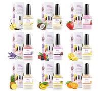 Huile Cuticule Mains et Pieds Professionnel 12ml Mélange de 9 Parfums - Idée Cadeau pour Elle - Huile Hydratante pour Cuticules Mains et Pieds - Soulage les Cuticules et les Cuticules et