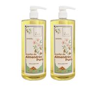 Huile d’Amandes Douces Pure 2L | Formule Naturelle | Huile Pure pour Massage Professionnel | Convient à Tous Types de Peaux | Sans Paraffine ni Colorants