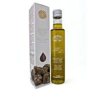 Huile d’Olive Extra Vierge à la Truffe Blanche avec Coffret - 250ml | Condiment Gourmet avec Truffe en Tranches | Fabriqué en Italie