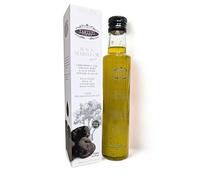 Huile d’Olive Extra Vierge à la Truffe Noire de Qualité avec Coffret - 250ml | Fabriqué en Italie | Condiment Gourmet avec Truffe Noire en Tranches
