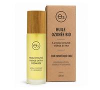 Huile d’Olive Vierge Extra Ozonisée BIO 100 ml Huile Ozonée pour Peaux Sensibles Sèches et Exigeantes Soin Cosmétique Ciblé Visage Corps Zones Localisées Flacon en Verre Naturel