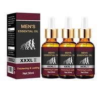 Huile d'agrandissement du pénis, 30 ml d'huile essentielle XXXL pour hommes,augmentation de la croissance, agrandissement de la grosse bite pour hommes, amélioration de l'érection (3PC)