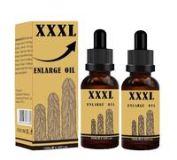 Huile d'agrandissement du pénis, huile essentielle 10 ml pour hommes, huile de massage pour hommes pour le sexe, agrandissement extra fort, érection améliorée pour hommes (2PC)