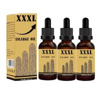 Huile d'agrandissement du pénis, huile essentielle 10 ml pour hommes, huile de massage pour hommes pour le sexe, agrandissement extra fort, érection améliorée pour hommes (3PC)