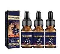 Huile d'agrandissement du pénis, huiles d'agrandissement du pénis pour hommes pour prolonger la vie sexuelle Huile de massage génital masculin, hommes améliorés, retardent l'éjaculation (B,3PC)