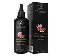 Huile Damande Bio Vegan Pressée A Froid - Notée"Três Bien" * - 100% Naturelle - Bouteille En Verre Violet 100 Ml - Riche En Vitamines Sublimer Visage, Cheveux Et Ongles