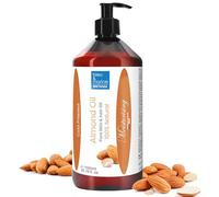 Huile d'Amandes Douces Pressée à froid Grossesse Corps Visage Huile Cuticules Ongles Anti vergetures Huile Cheveux Huile de Massage Huile Barbe Huile de bain Bebe Soin Hydratant 1000 ml