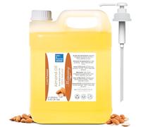 Huile d'Amandes Douces Pressée à Froid, Prévention Vergetures Grossesse | Hydratant Peau Sèche | Démaquillant Naturel | Soin Cheveux | Orangée, 2000 ml