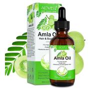 Huile d'Amla Croissance des cheveux contre les pellicules Chute de cheveux pressée à froid Bio Vegan, 2x 60ml