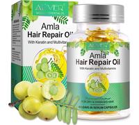 Huile d'Amla pour les cheveux avec kératine Croissance des cheveux contre la chute des cheveux en gélules Bio Vegan, 1x 40 gélules