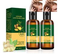 Huile D'angélique Et De Gingembre Pour Cheveux, Gingembre Anti-Chute 7 Jours, Renforce Les Racines, Sérum Nourrissant Pour La Croissance Des Cheveux Pour Tous Types De Cheveux (2 Pièces)