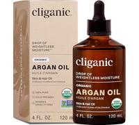 Huile d'argan bio Cliganic, 100% pure | pour les cheveux, le visage et la peau | Huile de support pressée à froid, importée du Maroc