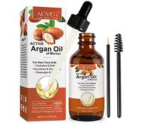 Huile d'argan cheveux pressée à froid, peau & cheveux 60ml - huile d'argan sans additifs avec pipette