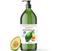 Huile d'Avocat pour Cheveux Huile d'Avocat Pure 1000 ml Vergetures Gerçures Peau Hydratation Visage Corps Pénètre la peau jusqu'à 6 fois mieux qu'une crème pour le corps