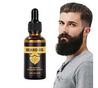 Huile de barbe pour homme - 30 ml - Baume pour la croissance des hommes - Après-shampoing pour barbe - Hydratation plus lisse, naturelle et biologique pour la barbe, la croissance des cheveux, la