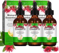 Huile de bergamote Monarda Bergamote sauvage Baume d'abeille Huile essentielle pour cheveux Huile de soin, 3x 60ml