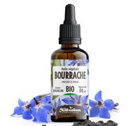 Huile de BOURRACHE Bio 50 ml - Cosmos Organic - Natureen | Planète au Naturel - 100% Naturelle et Pressée à froid - Cheveux, Peau, Ongles
