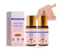 Huile de castor organique avec bille de quartz rose, pure pressée à froid, huile de cheveux naturelle pour les yeux, soin de la peau, roll-on nourrissant pour visage, cuticules, barbe de cuir chevelu