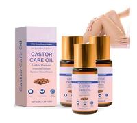 Huile de castor organique avec boule de quartz rose, pure pressée à froid, huile de cheveux naturelle pour les yeux, soin de la peau, roll-on nourrissant pour visage, cuticules, barbe de cuir chevelu