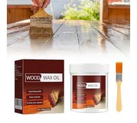 Huile de cire à bois,Wood Wax Oil,Cire de polissage de meubles,Nettoyant et Polissage du Bois,Cire Meuble en Bois,100 g Avec Brosse,Pour meubles,sols