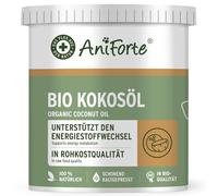 Huile de Coco Biologique AniForte pour Chiens et Chats 1 Litre Qualité Alimentaire - Pressée à Froid, Vierge, Non raffinée, Riche en Acide laurique, Prend Soin du Pelage, des Pattes et de la Peau