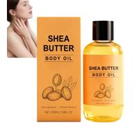 Huile de corps de beurre de karité avec la vitamine E et l'huile d'amande - sérum corporel non gras et absorbent rapide, hydratant corporel profond pour la peau sèche endommagée (1)