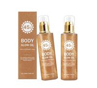 Huile de crème solaire SPF 45 | 100 ml de protection UV non grasse légère et hydratante pour le visage pour les hommes Skin sensible aux femmes - Travel Beach Sports Outdoor (2pcs)
